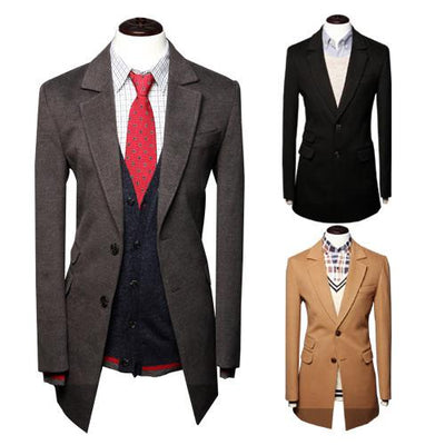 Men's High End Long Coat - TrendSettingFashions 