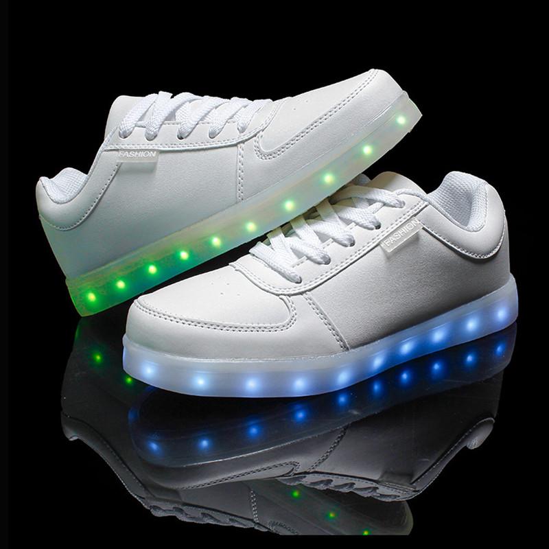 LED Light Up Trainers Mens Gray