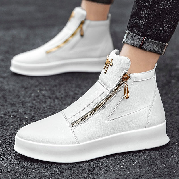 Men's high top zip sneakers - TrendSettingFashions 