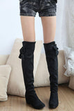 Women's Sexy Bow Tie Knee High Boot - TrendSettingFashions 