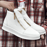 Men's high top zip sneakers - TrendSettingFashions 