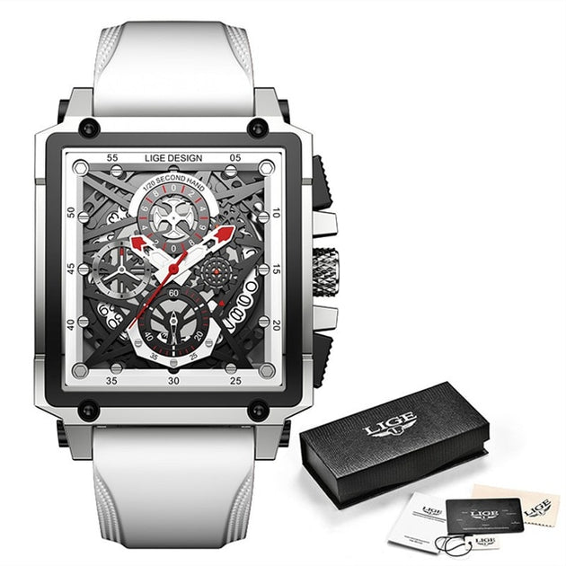 Men's Luxury Waterproof Square Wrist Watch - TrendSettingFashions 