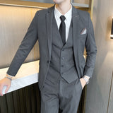 Men's 3 Pcs Suit! (Blazers Jacket Pants Vest) - TrendSettingFashions 