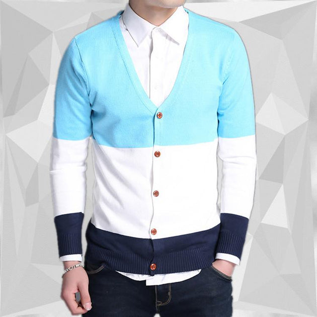 Men's V-Neck Fashion Cardigan - TrendSettingFashions 