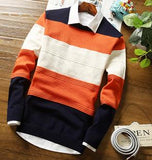 Men's Round Collar Sweater - TrendSettingFashions 