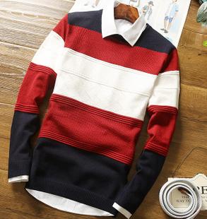 Men's Round Collar Sweater - TrendSettingFashions 