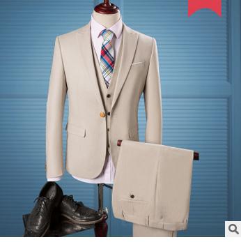 Men's Tan 3 Piece Suit Up To XXL - TrendSettingFashions 