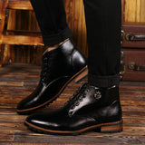 Men's 2 Tone Ankle Dress Boot - TrendSettingFashions 