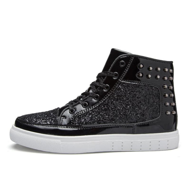 Men's Glossy High Tops - TrendSettingFashions 