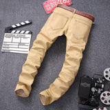 Men's Fashion Cream Trousers - TrendSettingFashions 