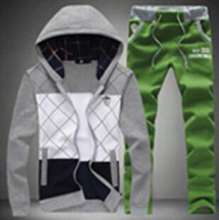 High Quality Fashion Design Zipped Patchwork Casual Sport Suit