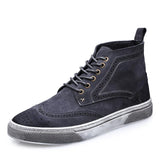 Men's Lace Up Ankle Oxford Boots - TrendSettingFashions 