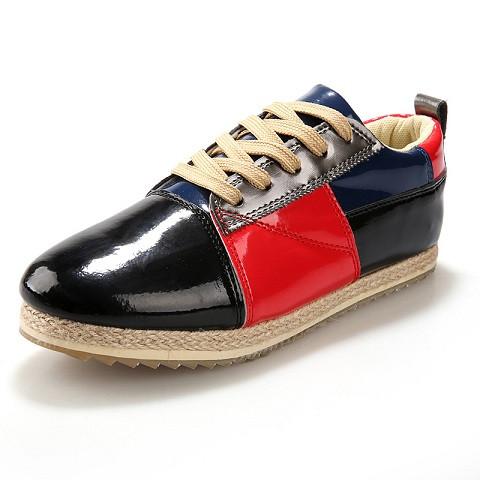 Men's Low Cut Patchwork Lace Up's - TrendSettingFashions 