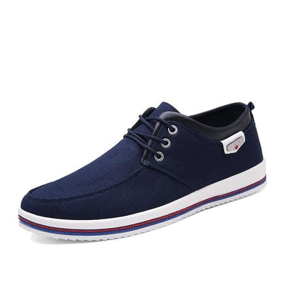 Men's Lace Up Canvas Flats - TrendSettingFashions 