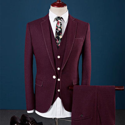 Men's 3 Piece Business Suit - TrendSettingFashions 