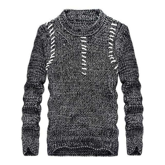 Men's Knitted Crewneck Pullover - TrendSettingFashions 