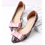 Women's Bowtie Pointed Toe Flats - TrendSettingFashions 