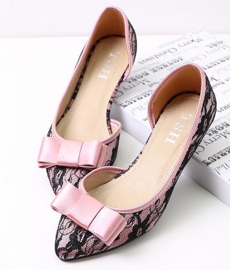 Women's Bowtie Pointed Toe Flats - TrendSettingFashions 