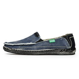 Men's Retro Flax Washed Denim Flats - TrendSettingFashions 