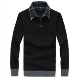 Men's V-Neck Dress Sweater - TrendSettingFashions 