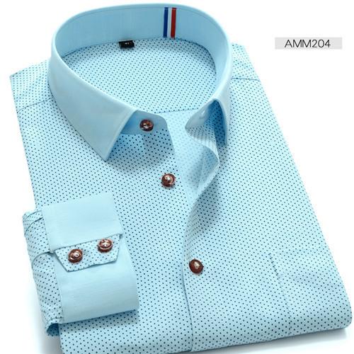 Men's Polka Dot Fashion Dress Shirt - TrendSettingFashions 